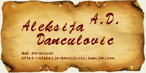 Aleksija Dančulović vizit kartica